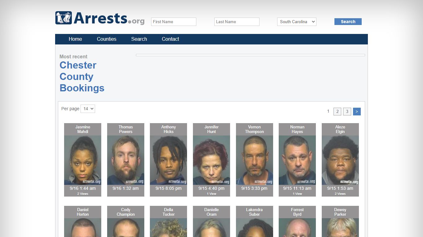 Chester County Arrests and Inmate Search